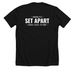 Set Apart, a Solid Black Blend Premium Unisex Tee (back-view)