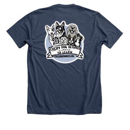 Give a Dog a Chance - Standard, a Heather Navy Premium Unisex Tee