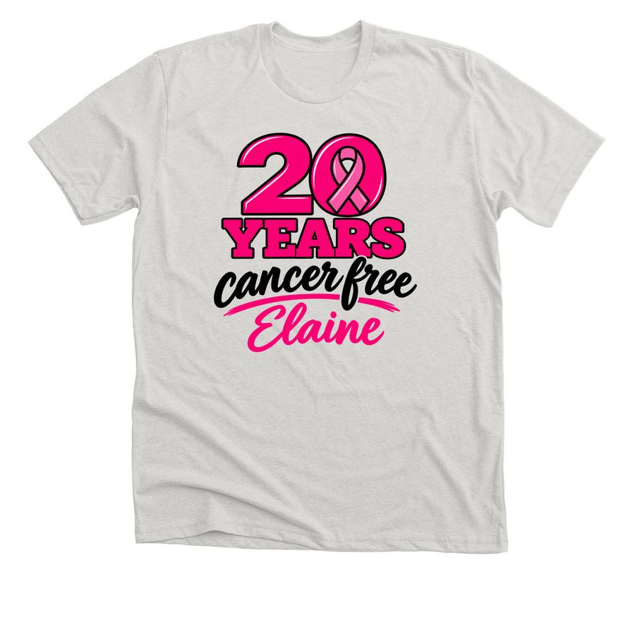 Team Elaine - 20 Years Strong!!!, a Heather Cement Premium Unisex Tee