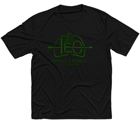 Lungs Logo shirt, a Black Classic Performance Tee