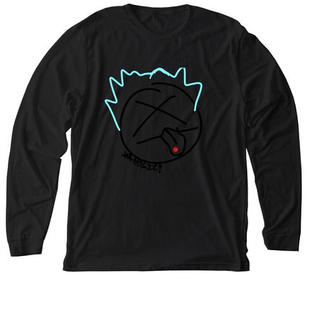 FXCKTYSE! ?XAHOLIC!? COLLECTION, a Solid Black Blend Premium Long Sleeve Tee