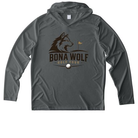 BWGT On-Course Hoodie, a Dark Smoke Grey UV Performance Long Sleeve Hoodie