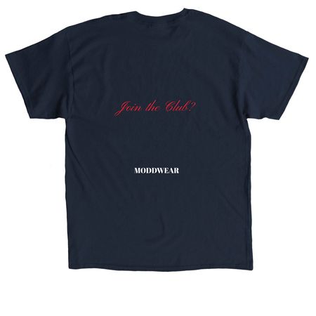 Jesus club tee, a Navy Classic Unisex Tee (back-view)