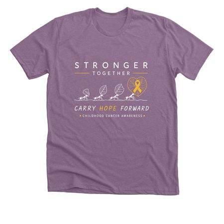 Stronger Together - Carry Hope Forward&nbsp;, a Heather Purple Premium Unisex Tee