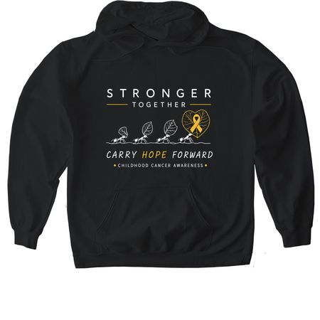 Stronger Together - Carry Hope Forward&nbsp;, a Black Gildan Softstyle Pullover Hoodie