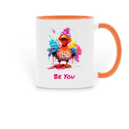 Be You mug, a Orange Two-Tone Ceramic Mug