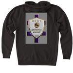 Grand Encampment Knights Templar, USA, PHA, a Black Heavyweight Zip Up Hoodie (back-view)