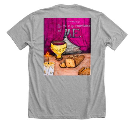 Ministry, Missions, Discipleship Fundraiser, a Athletic Heather Premium Unisex Tee (back-view)