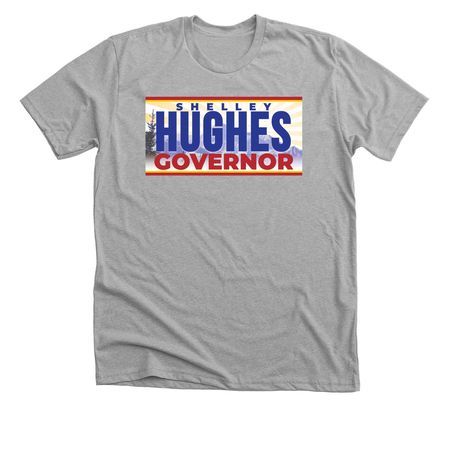 CHOOSE HUGHES Chest Logo Tops, a Athletic Heather Premium Unisex Tee