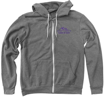 Purple Logo - Freshman Shirt, a Deep Heather Zip Up Hoodie