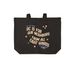 Our Neighbors Tote [Black], a Deep Black Cotton Canvas Tote Bag
