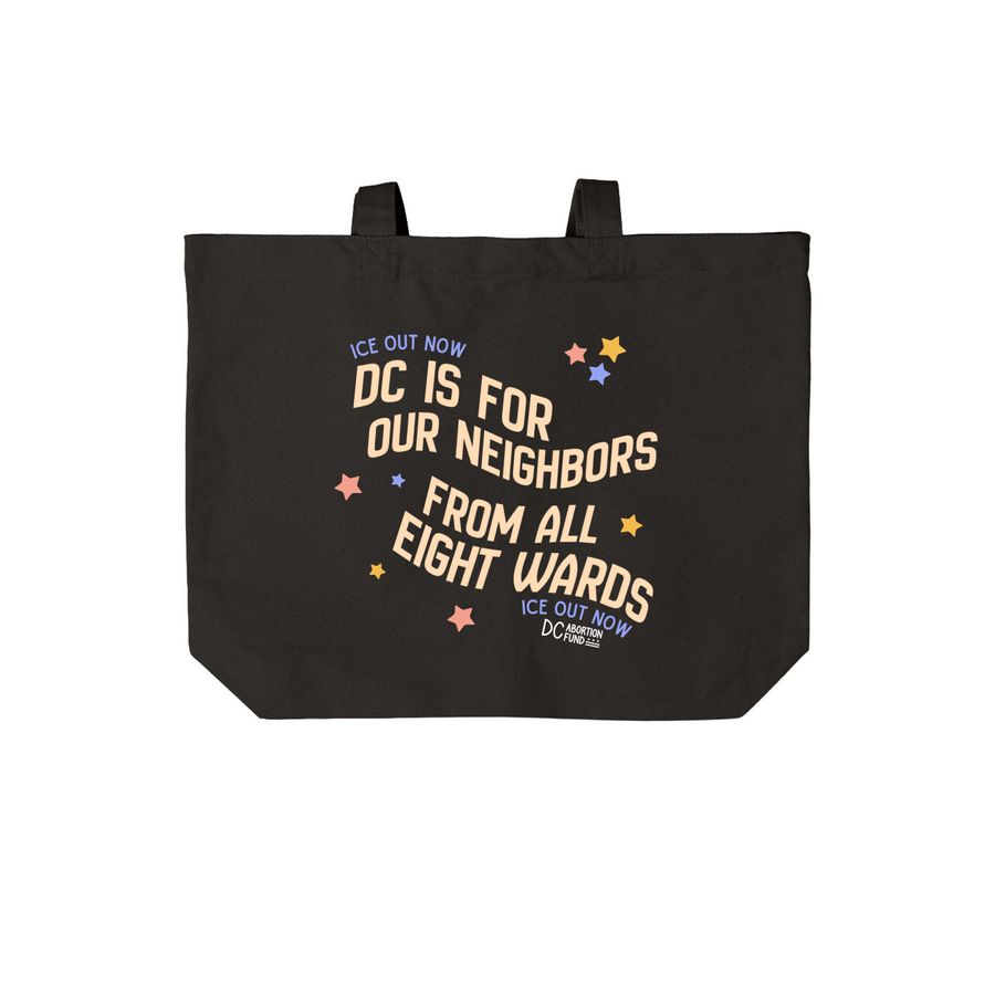 Our Neighbors Tote [Black], a Deep Black Cotton Canvas Tote Bag