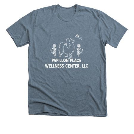 Papillon Place Wellness Center, LLC, a Heather Slate Premium Unisex Tee