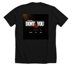 Don?t You Cry Official Merch, a Solid Black Blend Premium Unisex Tee (back-view)