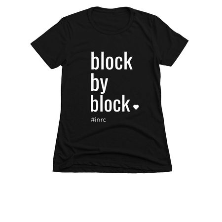 Block By Block Shirts, a Black Women's Slim Fit Tee