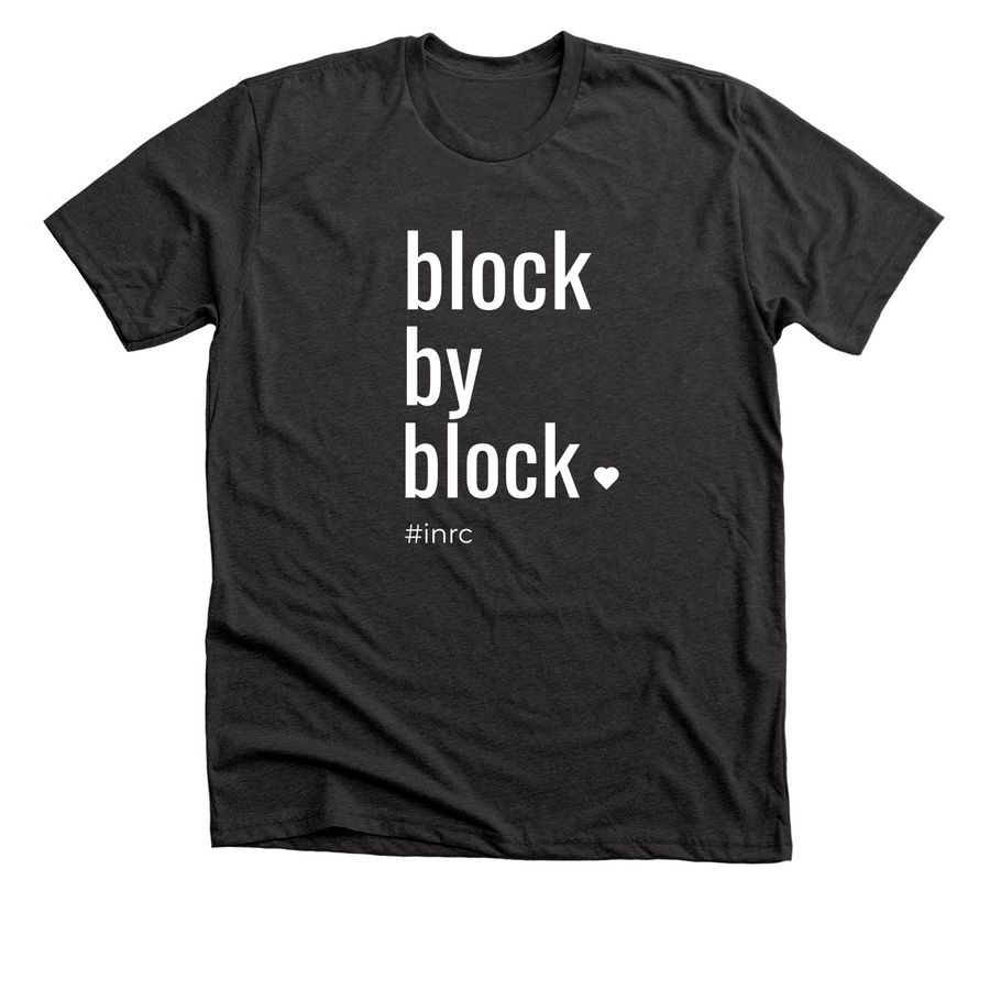 Block By Block Shirts, a Dark Grey Heather Premium Unisex Tee