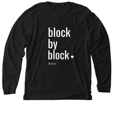 Block By Block Shirts, a Solid Black Blend Premium Long Sleeve Tee
