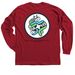 PATHs for Barbara, a Cardinal Red Classic Long Sleeve Tee (back-view)