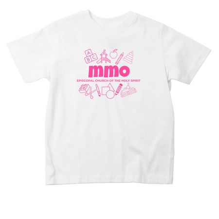 MMO (Toddler) S (2T)M (3T)L (4T)XL (5/6T), a White Toddler Tee