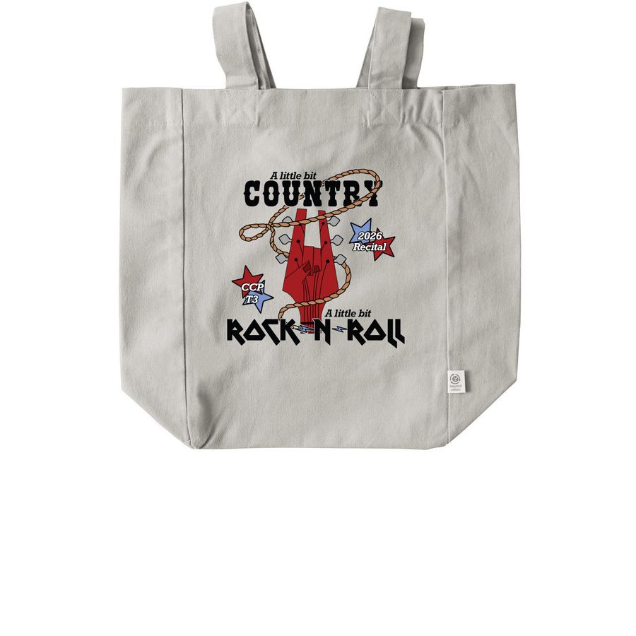 Country & Rock-n-Roll Totes, a Natural Recycled Cotton Tote Bag