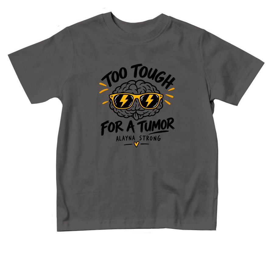 Toddler Too tough&nbsp;, a Charcoal Toddler Tee