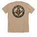 Thee Bee Keeping Club, a Heather Sand Dune Premium Unisex Tee (back-view)