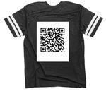 Wear Your Journey, a Vintage Smoke / White Football Jersey Tee (back-view)