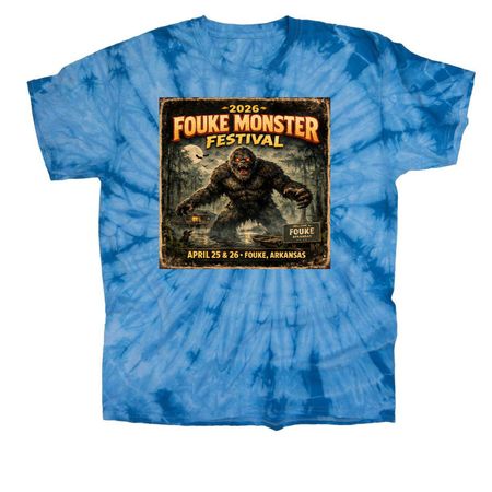 2026 Fouke Monster Festival, a Baby Blue Classic Tie Dye Tee