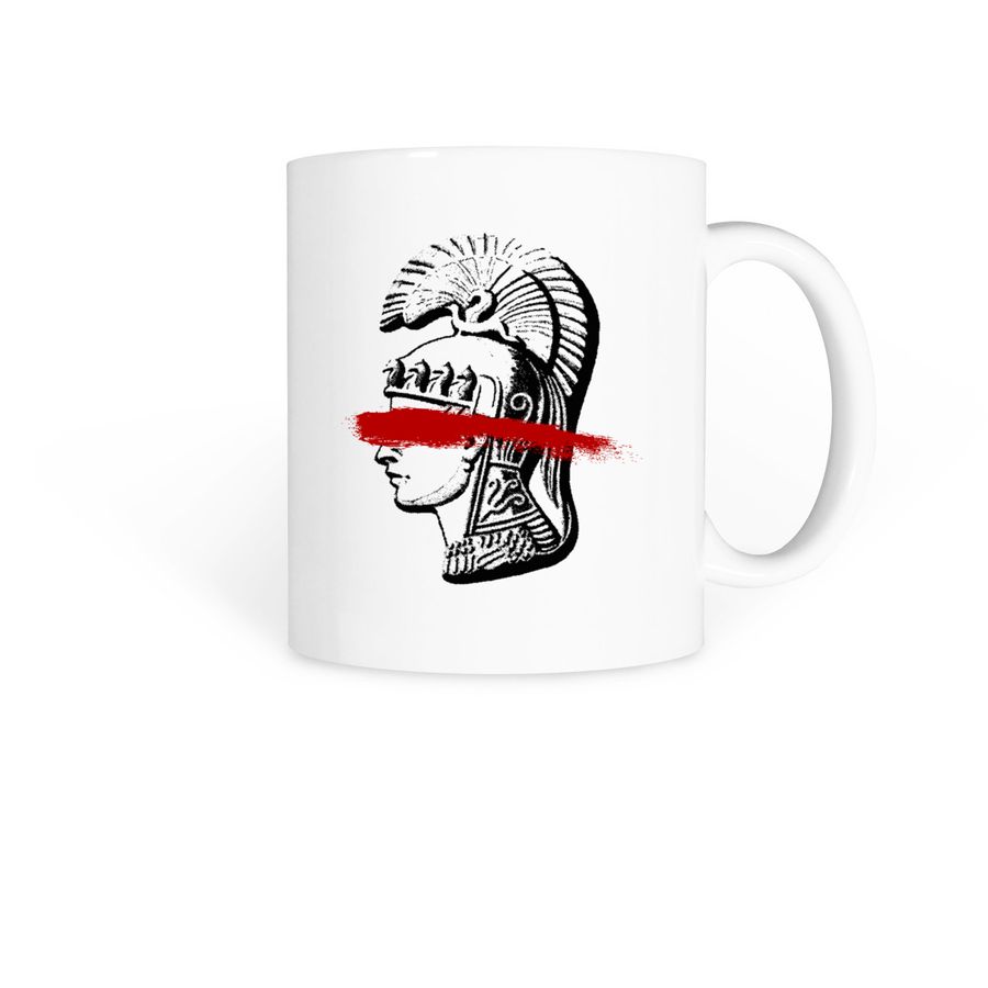 Lipstick & War Mug, a White Coffee Mug