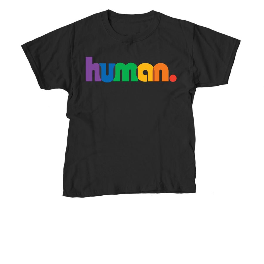 Human ? Youth Tee, a Black Youth Unisex Tee