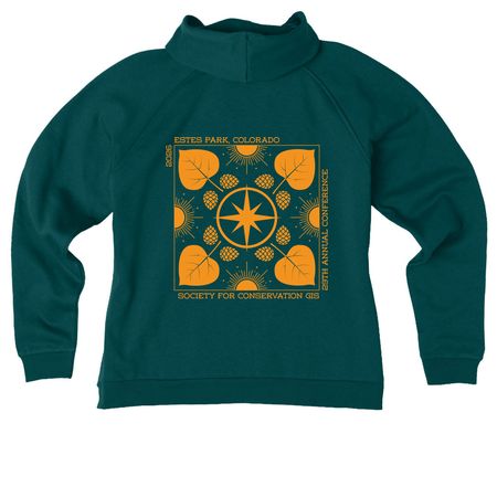 SCGIS 2026 Conference Hoodies, a Deep Sea Green Allmade Women?s Organic CVC Zip-Up Hoodie