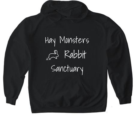 Support your local rabbit rescue!, a Black Gildan Softstyle Pullover Hoodie