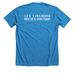 Liz E.'s Pekingese&nbsp;Rescue Slide, a Neon Blue Premium Unisex Tee (back-view)