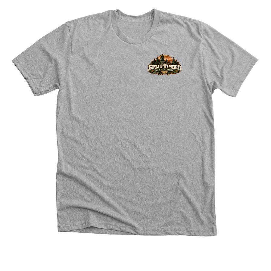 Split Timber Truck, a Athletic Heather Premium Unisex Tee
