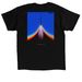 "The margin is ours.", a Black Classic Unisex Tee (back-view)