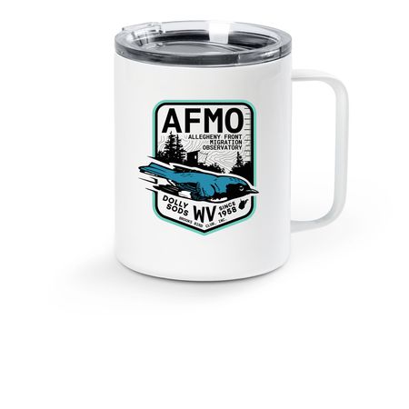 Travel Mug, a White Stainless Steel Travel Mug