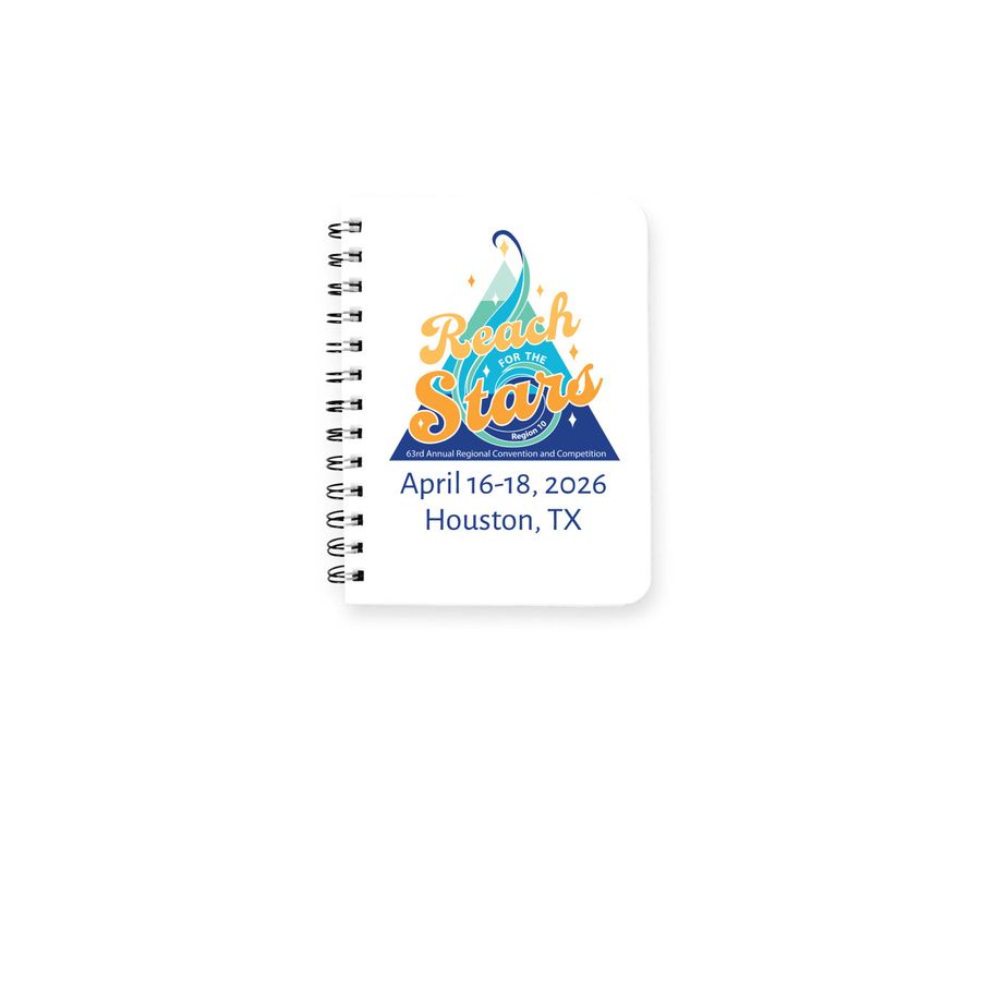 2026 Region Contest Notebook, a White Spiral Notebook
