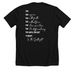 The Try Shirt, a Solid Black Blend Premium Unisex Tee (back-view)