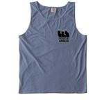 Community Cat Angels, a Blue Jean Comfort Colors Tank Top (back-view)