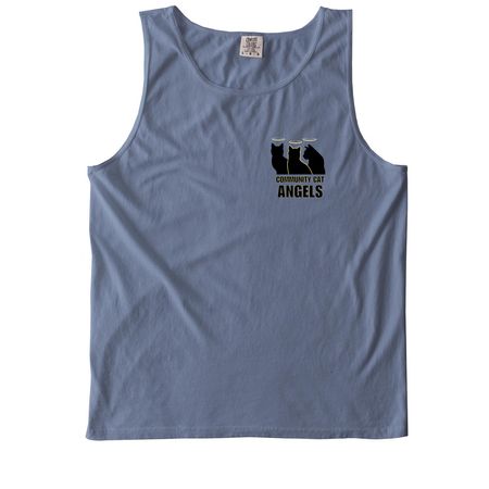 Community Cat Angels, a Blue Jean Comfort Colors Tank Top