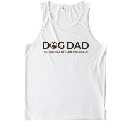 DOG DAD small light color shirts, a Bright White Allmade Eco Triblend Tank
