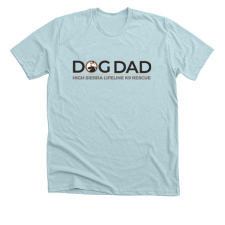 DOG DAD small light color shirts, a Heather Ice Blue Premium Unisex Tee