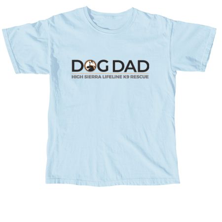 DOG DAD small light color shirts, a Chambray Comfort Colors Unisex Tee