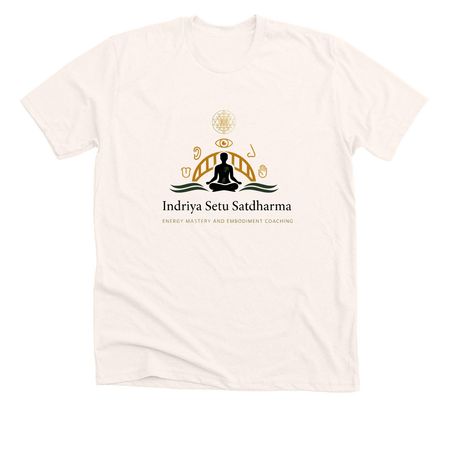 Indriya Setu Satdharma Launch Apparel, a Heather Natural Premium Unisex Tee