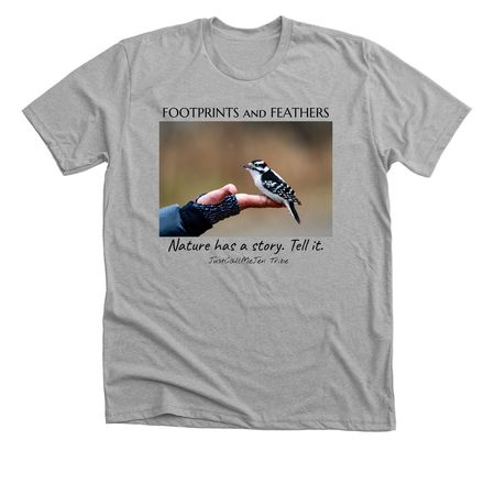 The Footprints and Feathers signature! &nbsp;, a Athletic Heather Premium Unisex Tee