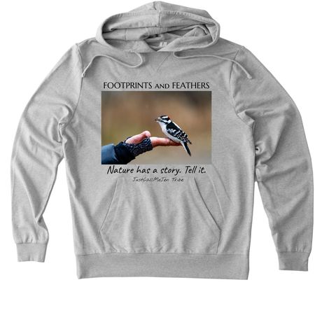 The Footprints and Feathers signature! &nbsp;, a Granite Grey Heather Allmade Organic French Terry Pullover Hoodie