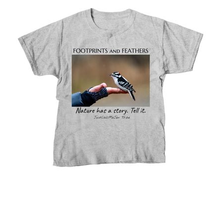 The Footprints and Feathers signature! &nbsp;, a Sport Grey Youth Unisex Tee