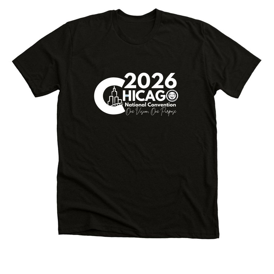 2026 Chicago Black, a Solid Black Blend Premium Unisex Tee