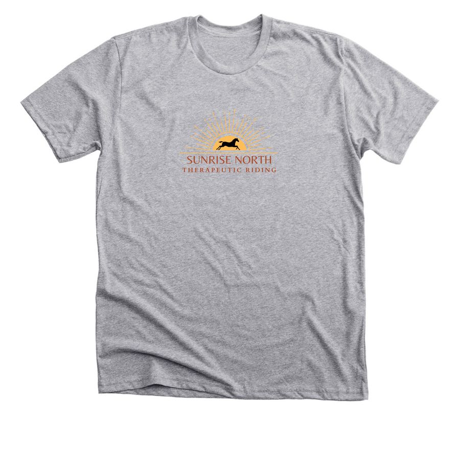 Sunrise North Therapeutic Riding, a Athletic Heather Premium Unisex Tee