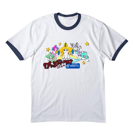 Wishmas 2026&nbsp;, a White/ Navy Cotton Ringer Tee